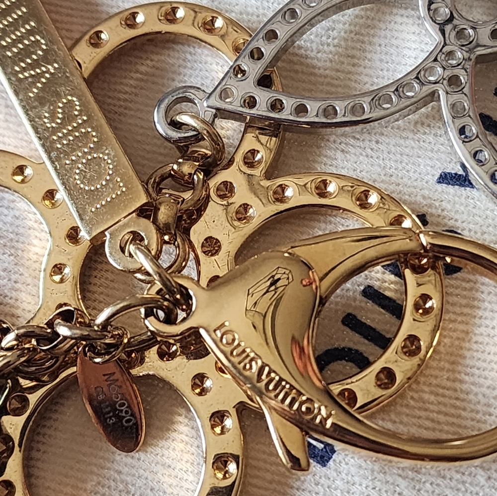 Louis Vuitton Tapage Gold and Silver Charm Keychain